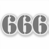 666 (grau) aufkleber (Vorderseite)