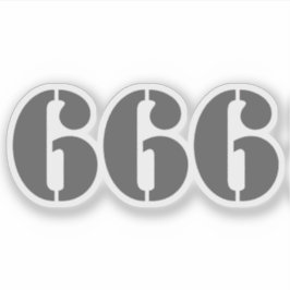 666 (grau) aufkleber