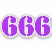 666 (lila) aufkleber (Vorderseite)
