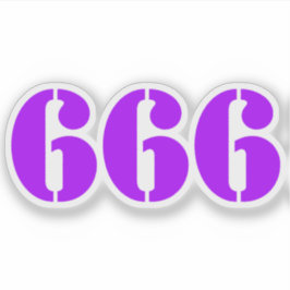 666 (lila) aufkleber