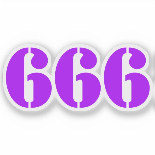 666 (lila) aufkleber (Vorderseite)