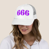 666 (lila) truckerkappe (Beispiel)