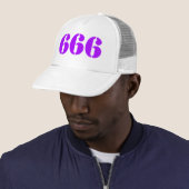 666 (lila) truckerkappe (Beispiel)