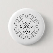 666 Lucifers sigil Black Button (Vorderseite)