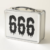 666 Mark des Bestie Satanic Metall Brotdose (Rückseite)