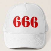 666 (rot) truckerkappe (Vorderseite)