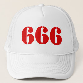 666 (rot) truckerkappe