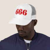 666 (rot) truckerkappe (Beispiel)