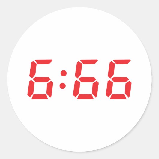 666 Teufelsalarm Runder Aufkleber (Vorderseite)