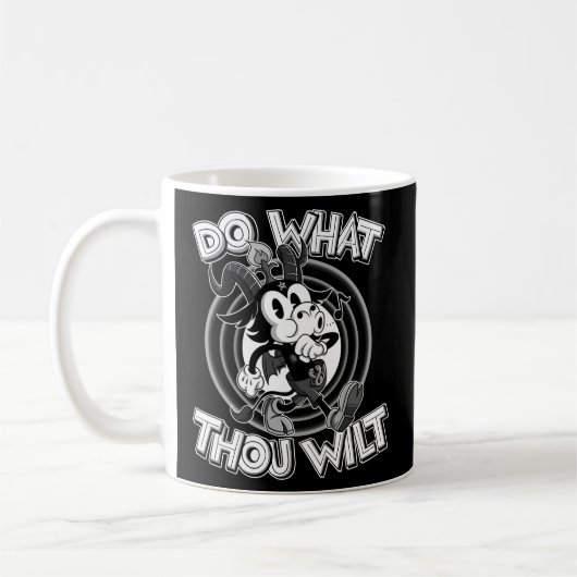 666 tun, was du willst Satanic Baphomet 30S Cartoo Kaffeetasse (Links)