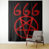 666 und PENTAGRAM Wandteppich (Beispiel)