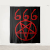 666 und PENTAGRAM Wandteppich (Vorderseite)