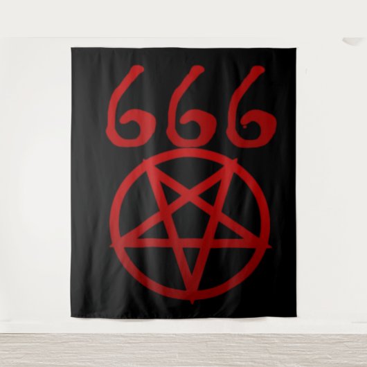 666 und PENTAGRAM Wandteppich (Vorderseite)