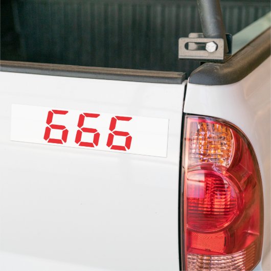 666 Weckerzahlen Autoaufkleber (Auf Lkw)