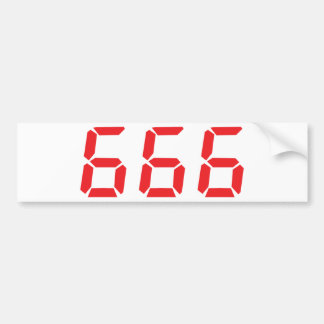 666 Weckerzahlen Autoaufkleber