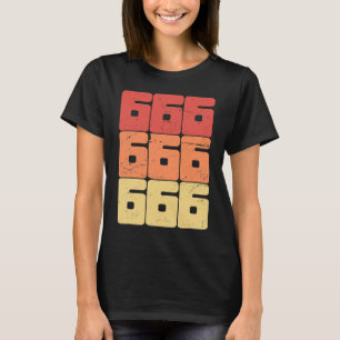 666 Zahl der Bestie Satanisch Okkult Heidnische Go T-Shirt