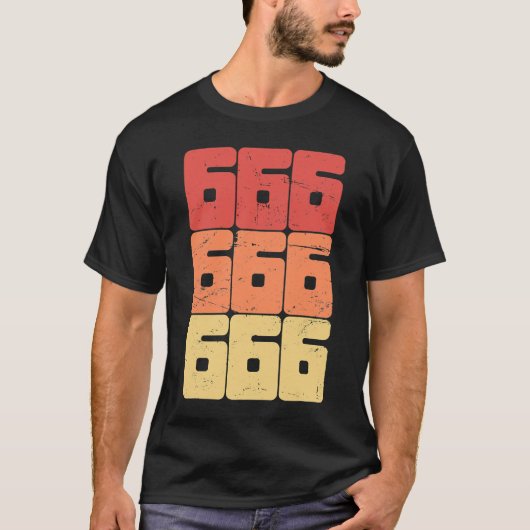 666 Zahl der Bestie Satanischer Okkultisten Pagan  T-Shirt (Vorderseite)