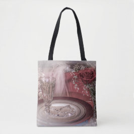 6679-Bride's Seat w/Veil, Champagner, Rose Tasche