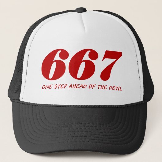 667 - One Step Ahead Of The Devil Truckerkappe (Vorderseite)