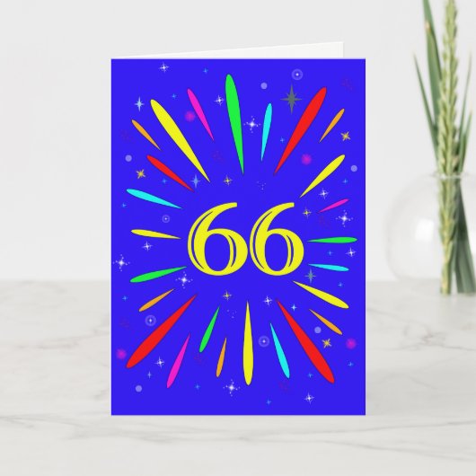66. Birthday Explosion Card Karte (Vorderseite)