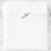 66_boy_lightning runder aufkleber (Tasche)
