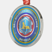 66. Brigade des Militärgeheimdienstes Ornament Aus Metall (Links)