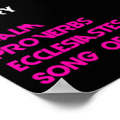 66 Bücher der Bibel Rosa Poster (Ecke)