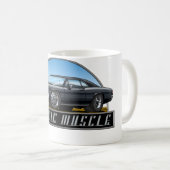 66 Chevelle Schwarzes Kaffeetasse (VorderseiteRechts)