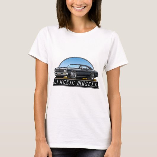 66 Chevelle Schwarzes T-Shirt (Vorderseite)