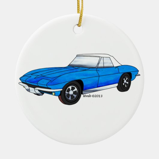 66 Corvette Roadster Keramik Ornament (Vorne)