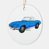 66 Corvette Roadster Keramik Ornament (Links)