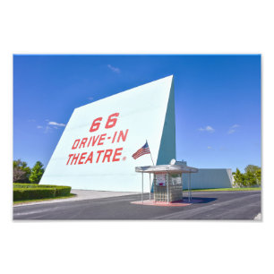 66 Drive-In Kino, Route 66, Carthage, Missouri Fotodruck