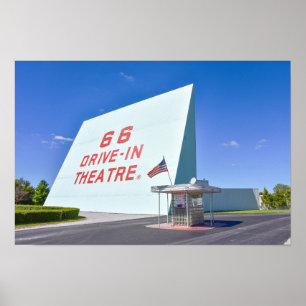 66 Drive-In Kino, Route 66, Carthage, Missouri Poster