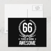66. Geburtstag (66 Jahre Phantastisch) Postkarte (Vorne/Hinten)