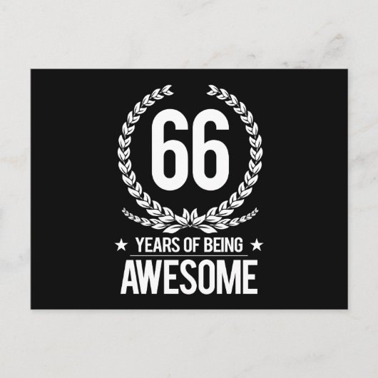 66. Geburtstag (66 Jahre Phantastisch) Postkarte (Vorderseite)