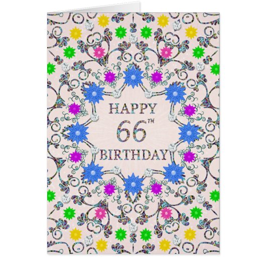 66. Geburtstag Abstrakte Blume  (Vorne)
