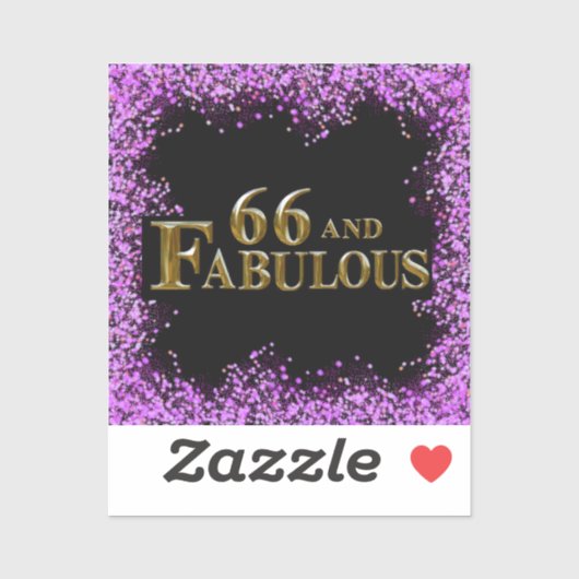 66. Geburtstag Aufkleber (Blatt)