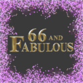 66. Geburtstag Aufkleber (Vorderseite)