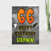 66. Geburtstag: Eerie Halloween Thema + Individuel Karte (Vorderseite)