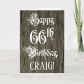 66. Geburtstag: Extravaganter, eleganter Text; Imi Karte (Vorderseite)