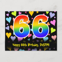 66. Geburtstag: Fun Hörmuster, Regenbogen 66