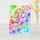 66. Geburtstag für jemanden Fabulous Karte (Gelbe Blume)