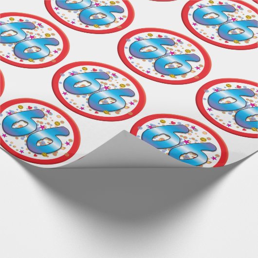 66. Geburtstag Geschenkpapier (Ecke)