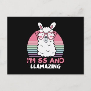66. Geburtstag Llamazing Llama 66 Jahre alt Geburt Postkarte