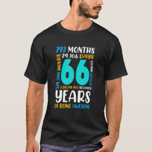 66. Geburtstag Männer Frauen Mama Vater Outfit 66  T-Shirt