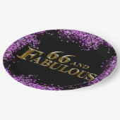 66. Geburtstag Pappteller (Schrägansicht)