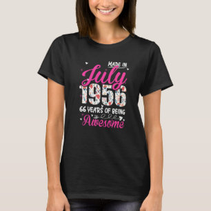 66. Geburtstag Phantastisch seit Juli 1956 T-Shirt