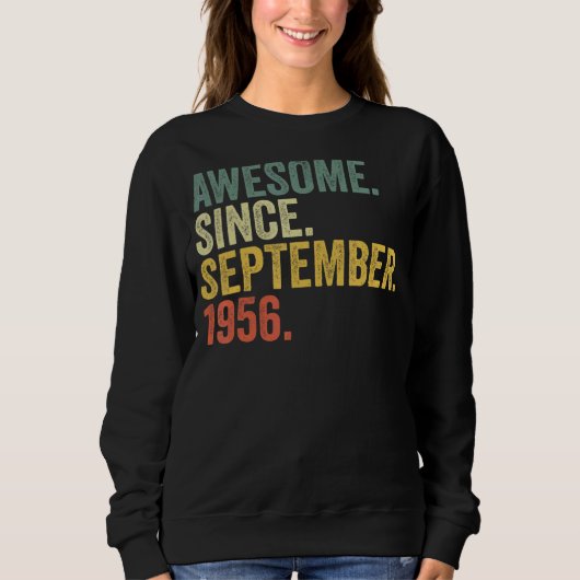 66. Geburtstag Phantastisch seit September 1956 66 Sweatshirt (Vorderseite)