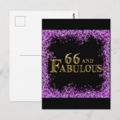 66. Geburtstag Postkarte (Vorne/Hinten)