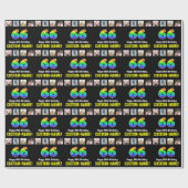 66. Geburtstag: Regenbogen "66"; benutzerdefiniert Geschenkpapier (Flach)